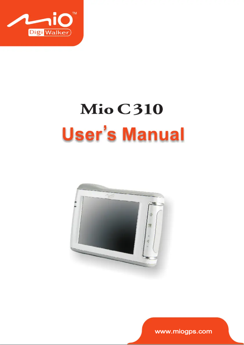 Image de la première page du manuel de l'appareil DigiWalker C310