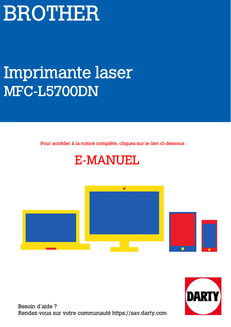Image de la première page du manuel de l'appareil MFC-L5700DN