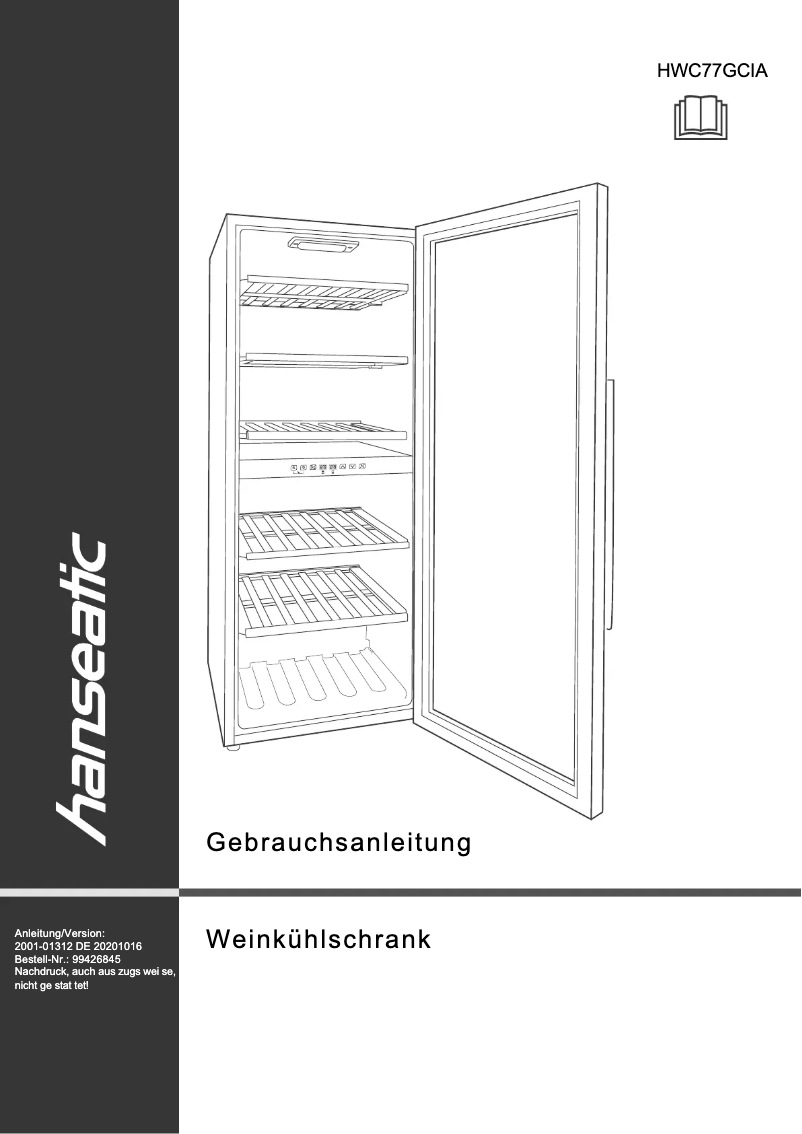 Imagen de la primera página del manual del dispositivo HWC77GCIA