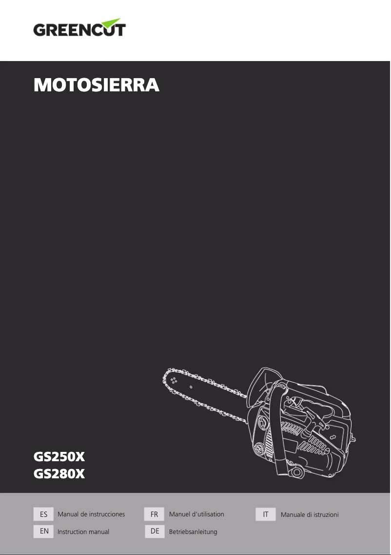 Page 1 de la notice Manuel utilisateur Greencut GS280X-10