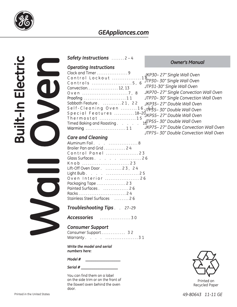 Imagen de la primera página del manual del dispositivo JKP70SPSS