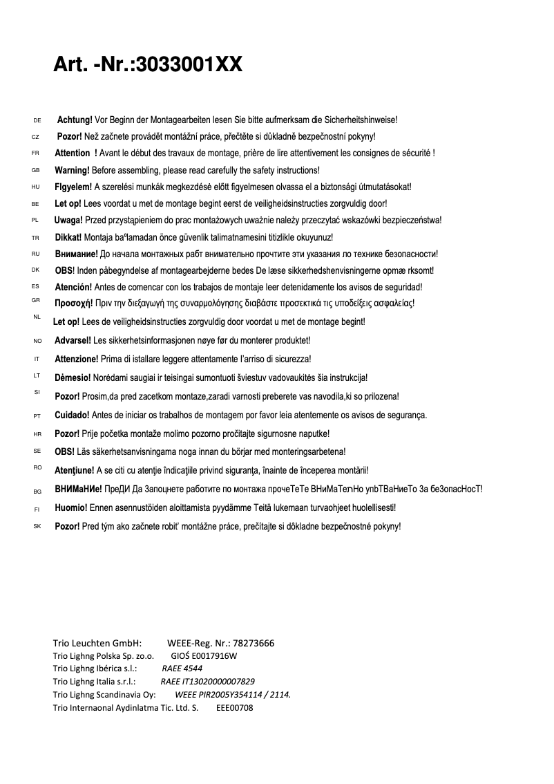 Image de la première page du manuel de l'appareil Hotel 303300114