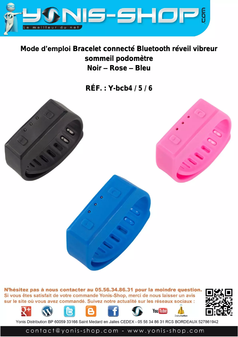 Image de la première page du manuel de l'appareil Y-BCB5