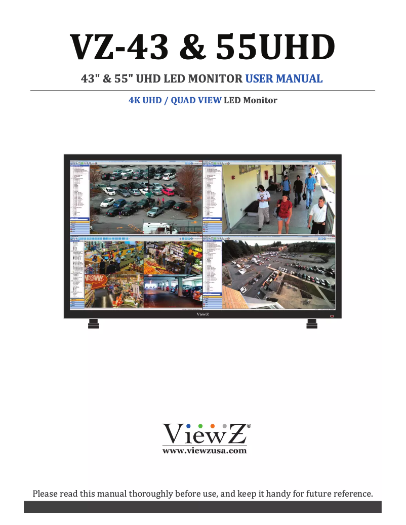 Page 1 de la notice Manuel utilisateur ViewZ VZ-55UHD