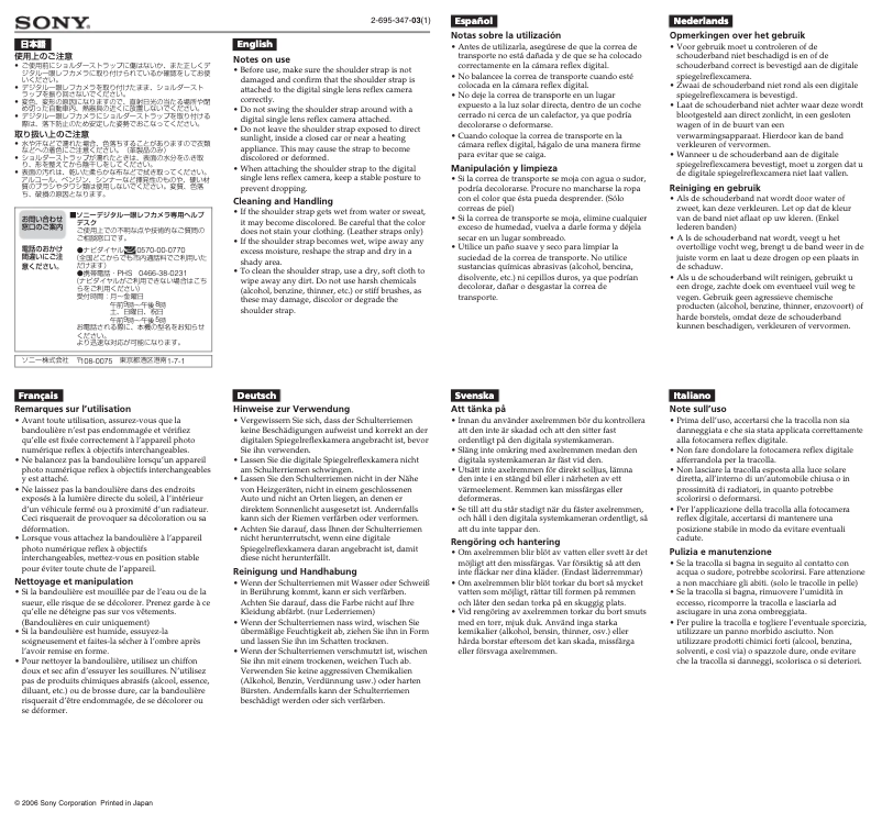 Image de la première page du manuel de l'appareil STP-SH2AM