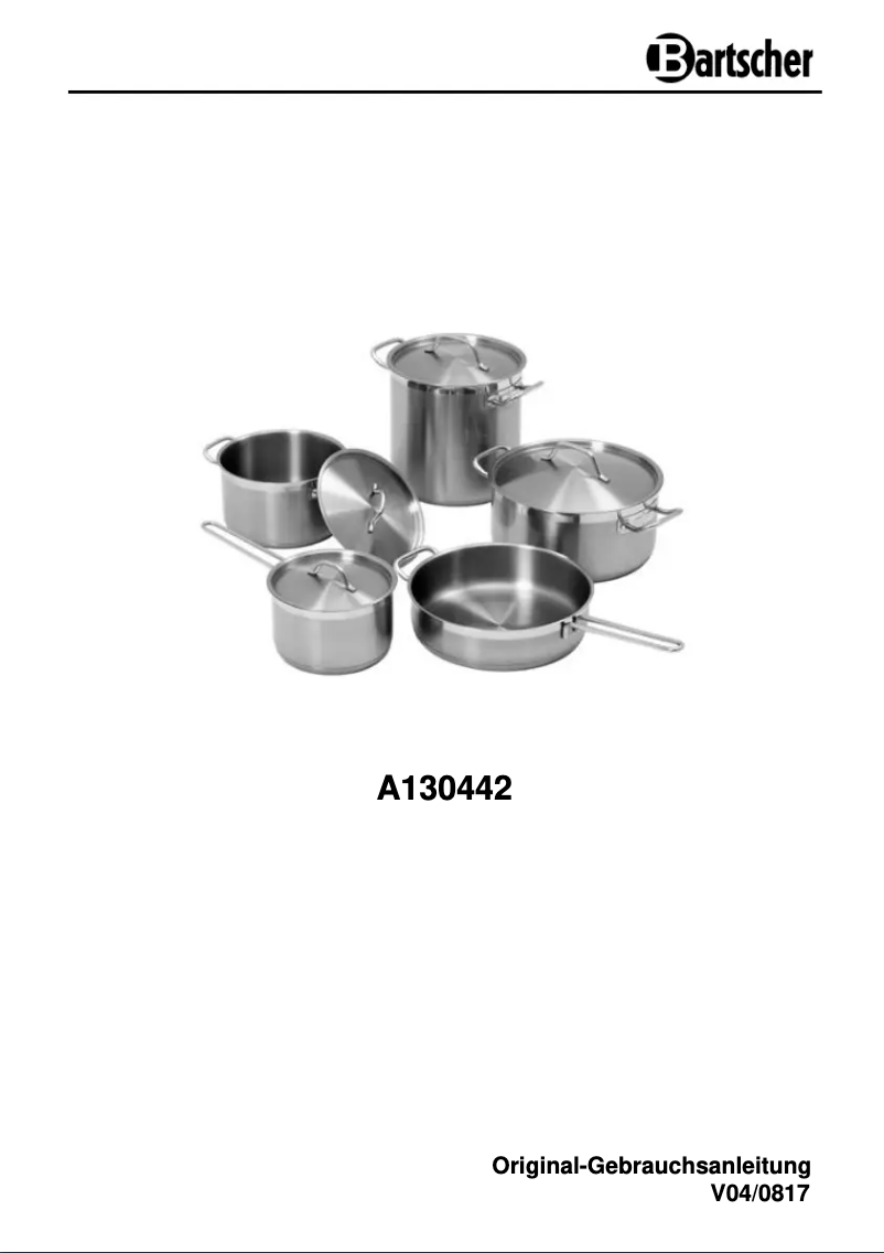 Image de la première page du manuel de l'appareil A130442