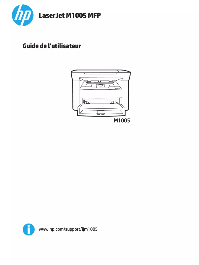 Image de la première page du manuel de l'appareil LaserJet M1005