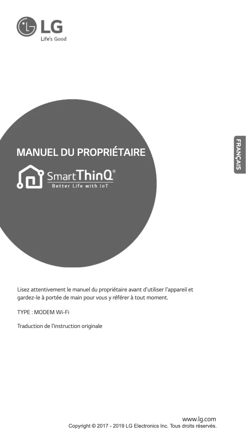 Image de la première page du manuel de l'appareil ARNU18GSKN4