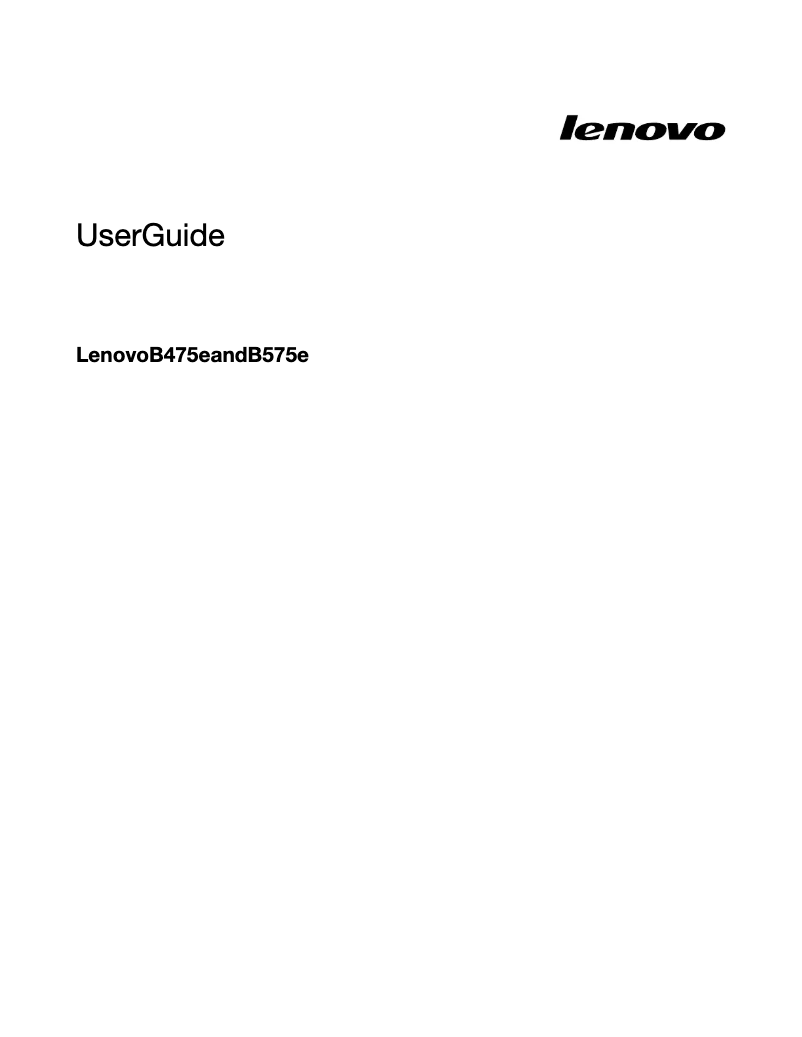 Página 1 del manual Manual de usuario Lenovo B575e