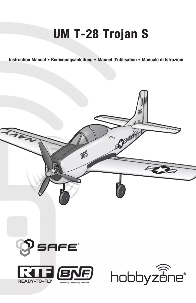 Page n°1 - Manuel utilisateur Hobby Zone UM T-28 Trojan S