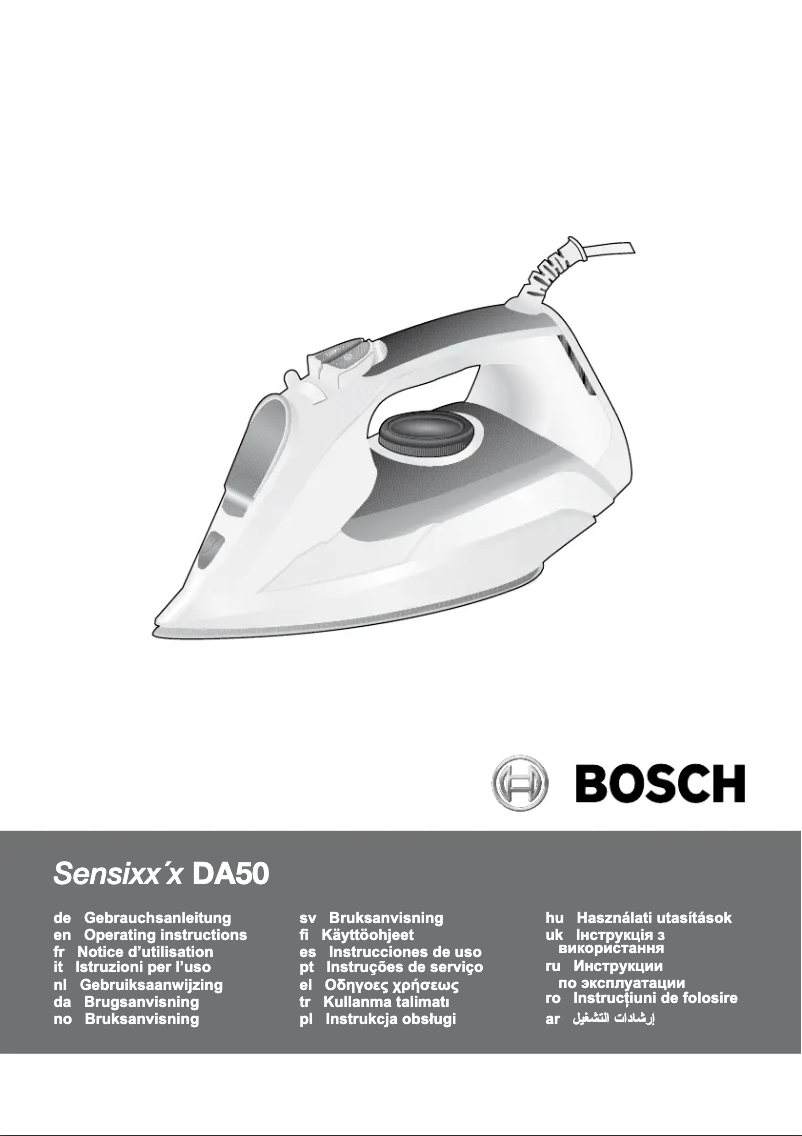 Page n°1 - Manuel utilisateur Bosch Sensixx TDA502801T