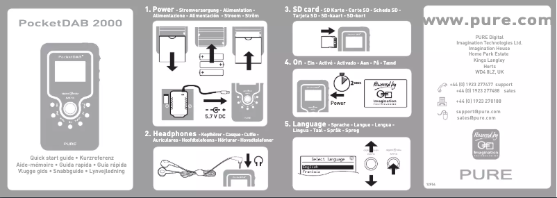 Page n°1 - Manuel utilisateur Pure PocketDAB 2000