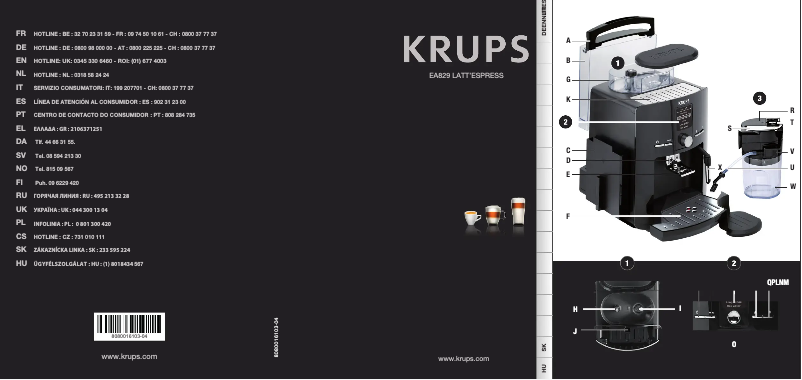 Page n°1 - Manuel utilisateur Krups Latt'Espress Quattro Force EA82FD