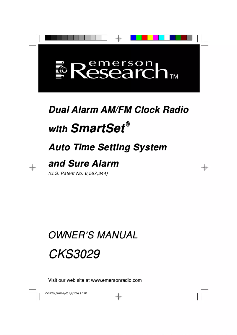 Page n°1 - Manuel utilisateur Emerson CKS3029