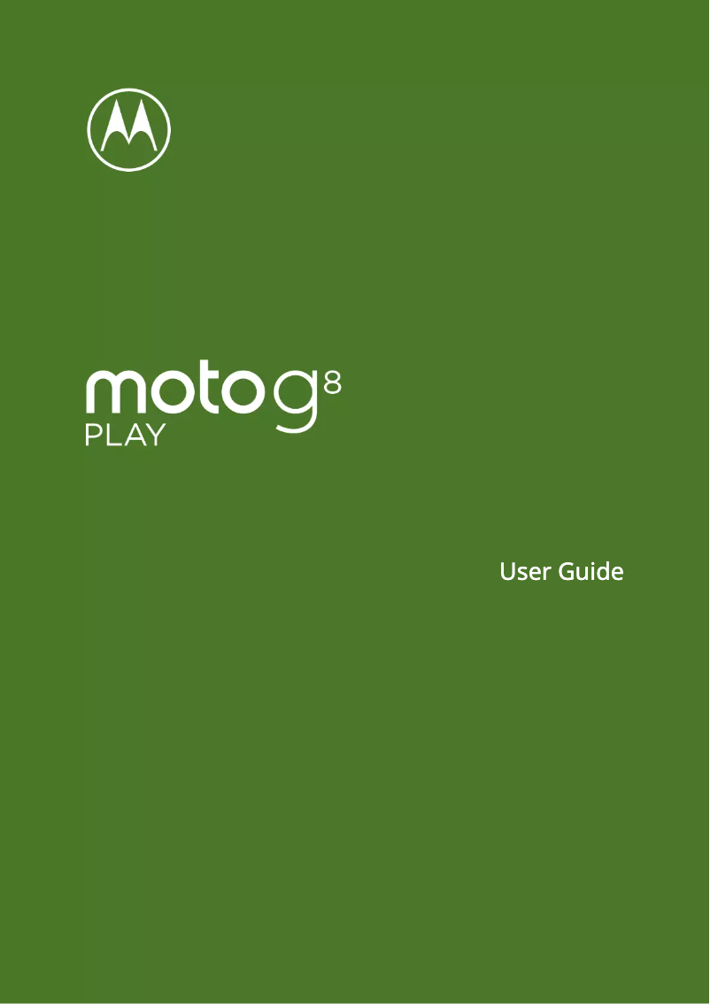 Imagen de la primera página del manual del dispositivo Moto G8 Play