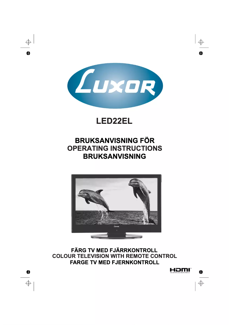 Page 1 de la notice Manuel utilisateur Luxor LED22EL