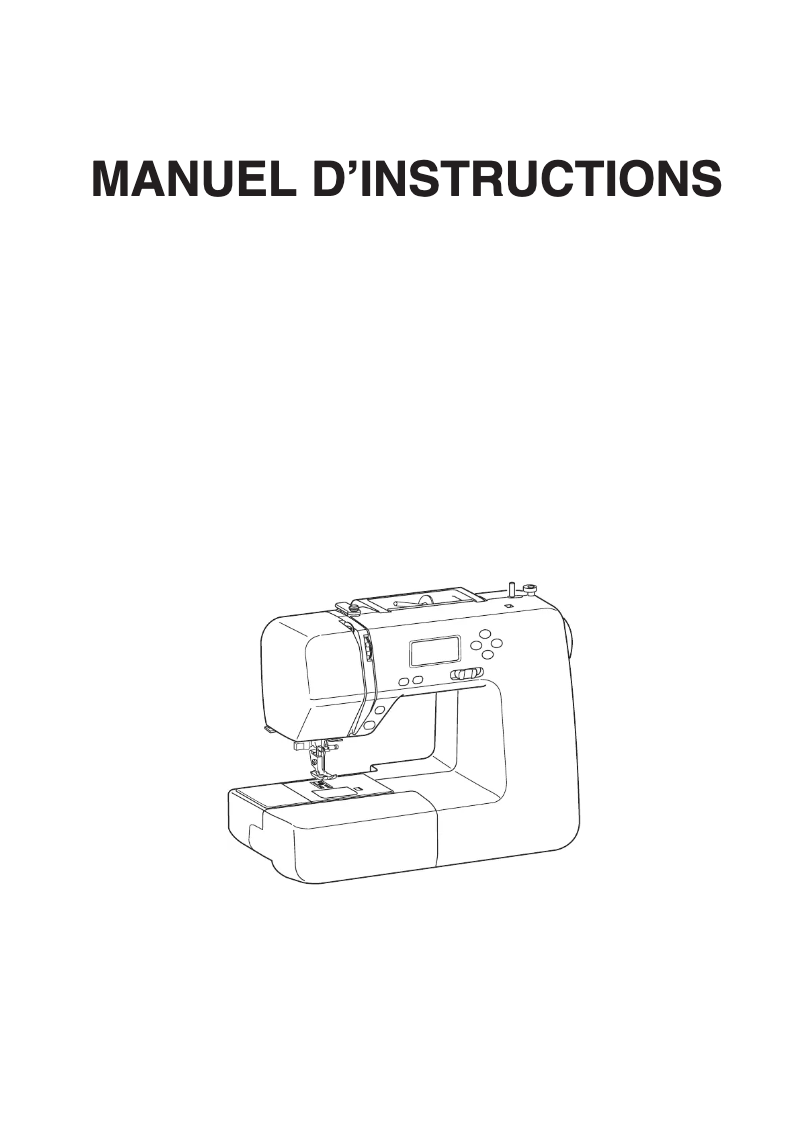 Page 1 de la notice Manuel utilisateur Janome J1250