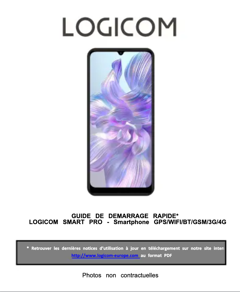 Page 1 de la notice Manuel utilisateur Logicom Smart Pro