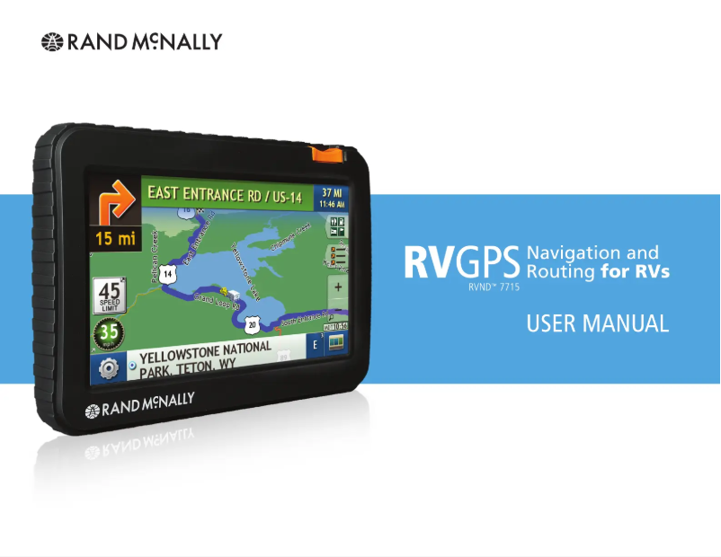 Page n°1 - Manuel utilisateur Rand McNally RVND 7715