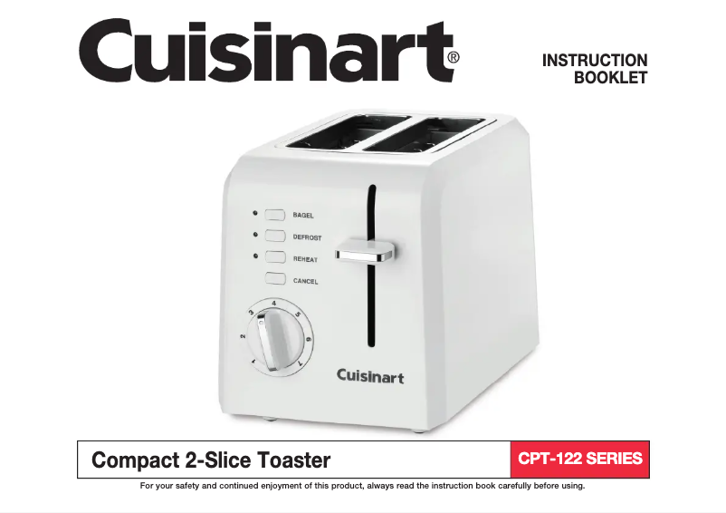 Page 1 de la notice Manuel utilisateur Cuisinart Compact CPT-122