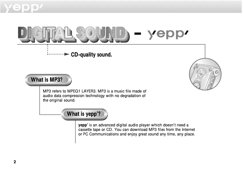 Page 1 de la notice Manuel utilisateur Samsung YP-NDU64S