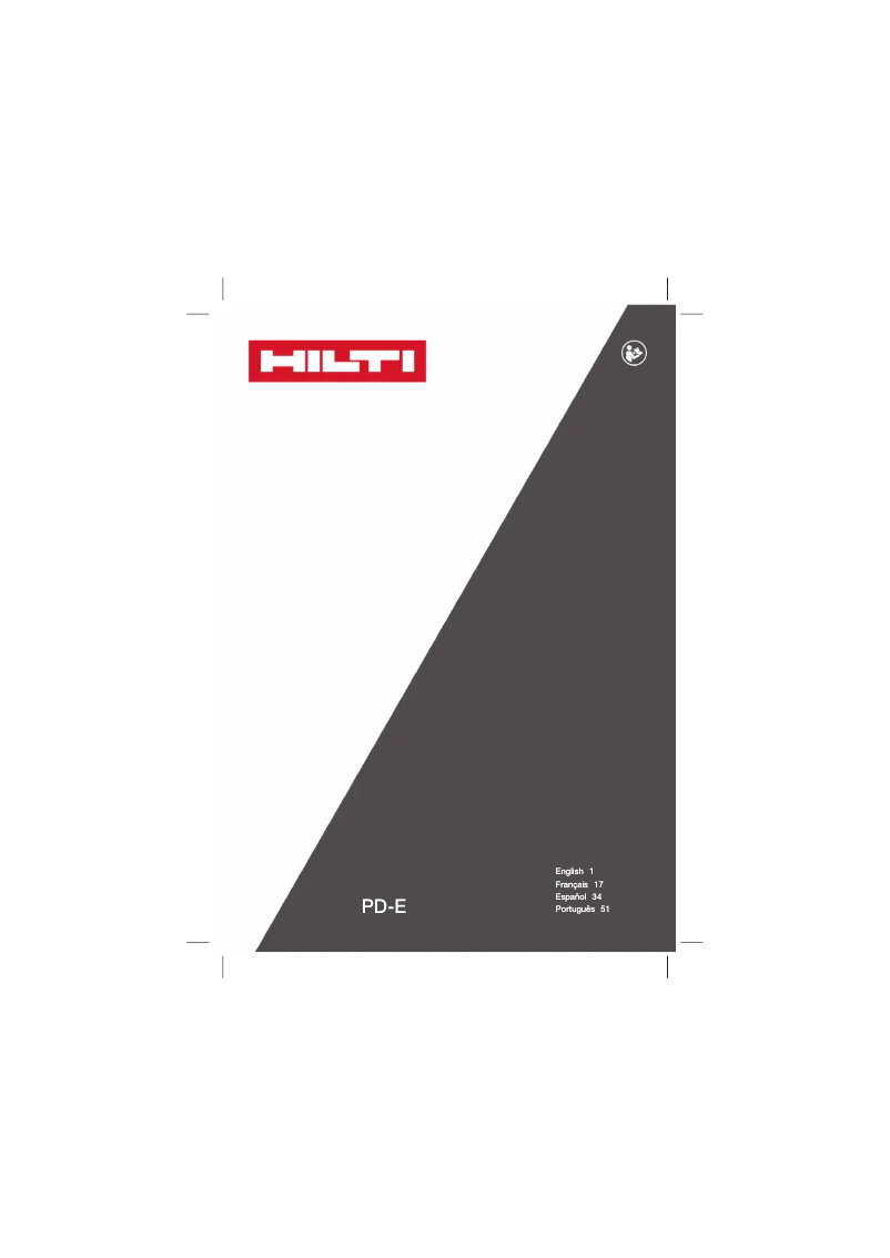 Página 1 del manual Manual de usuario Hilti PD-E