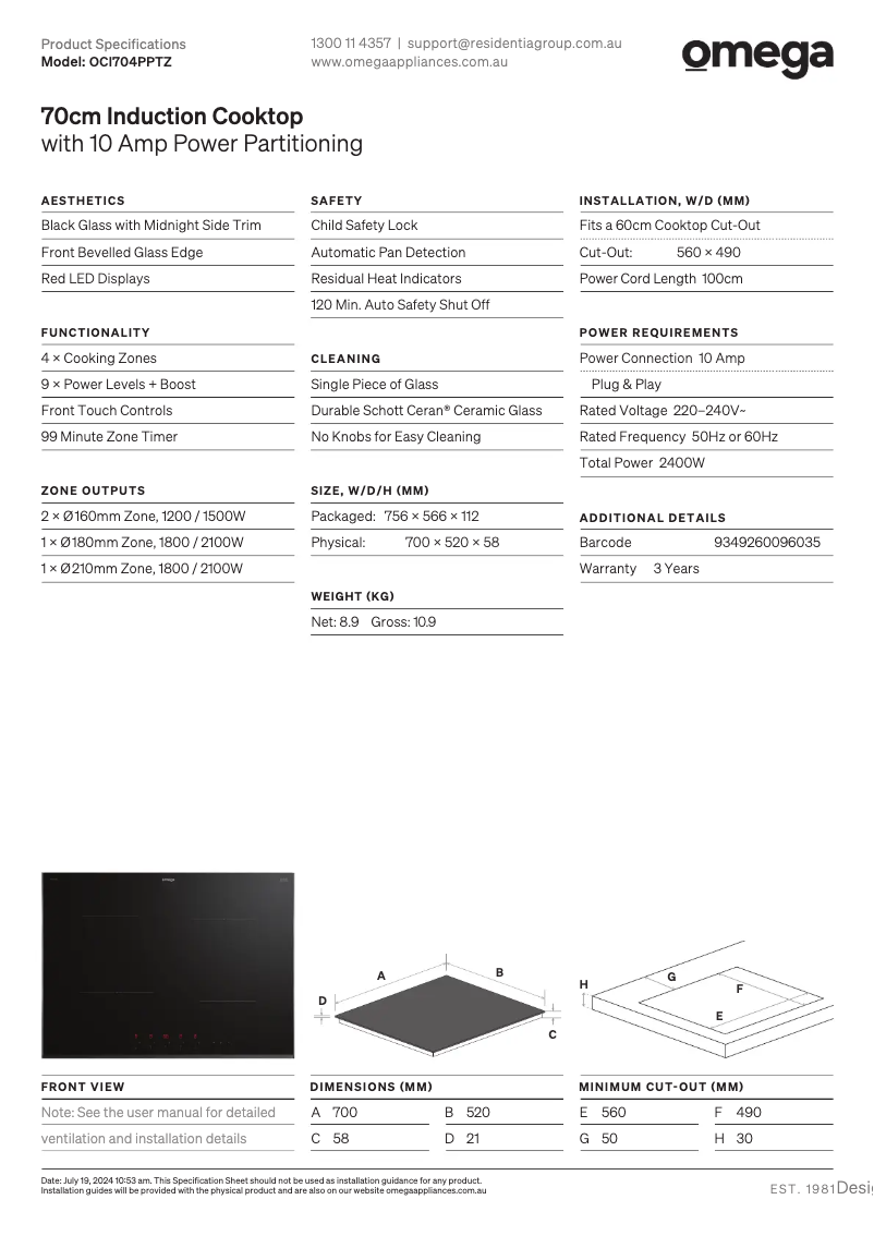 Image de la première page du manuel de l'appareil OCI704PPTZ