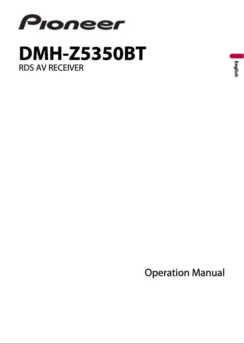 Page n°1 - Manuel utilisateur Pioneer DMH-Z5350BT