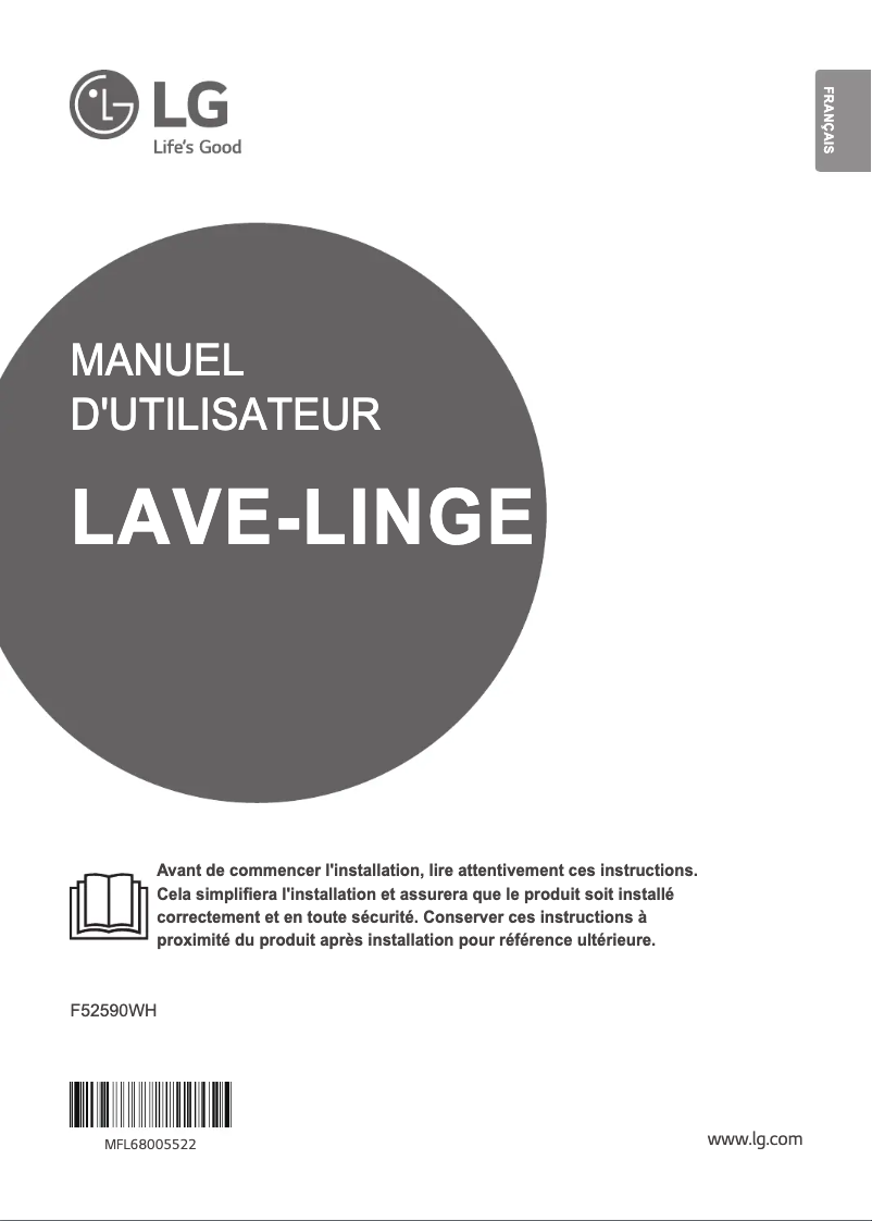 Page n°1 - Manuel utilisateur LG F52590WH