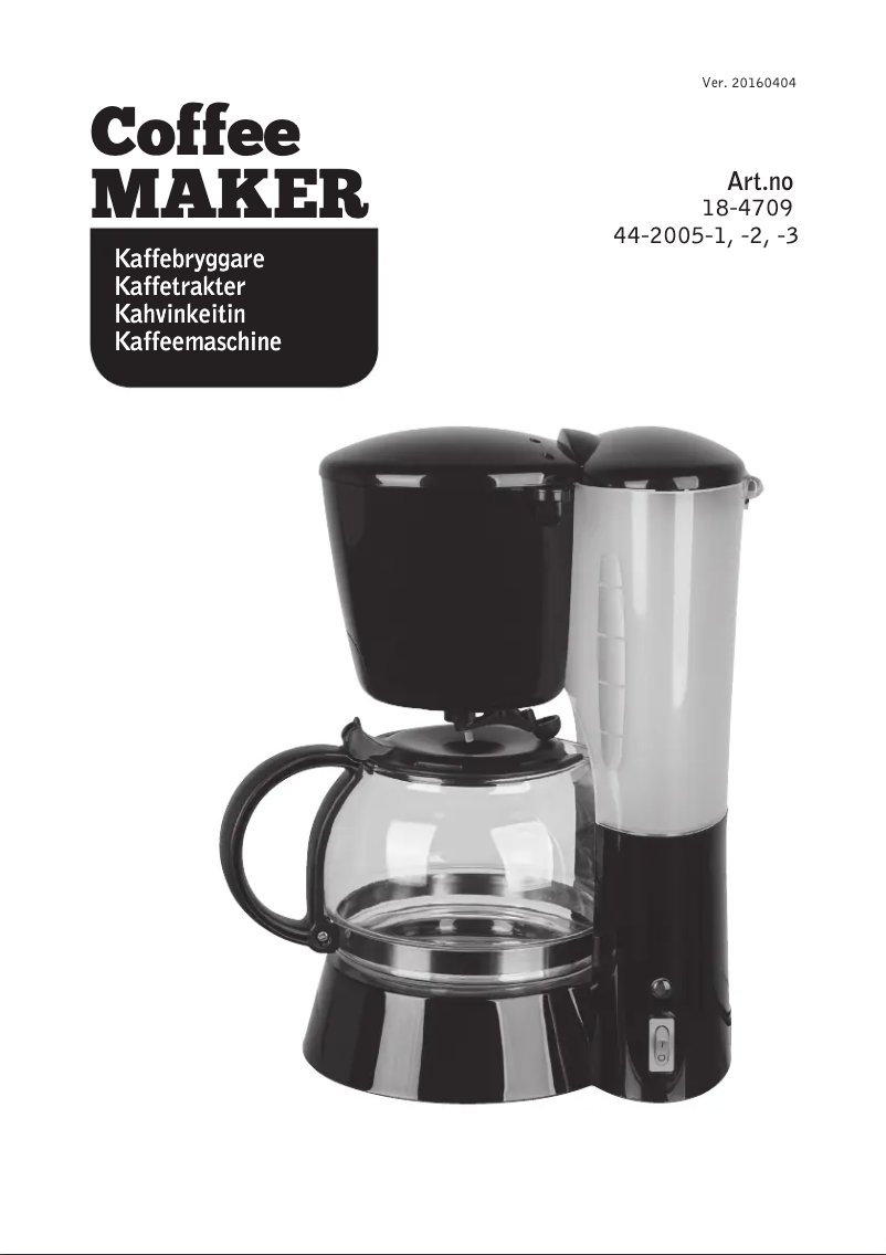 Image de la première page du manuel de l'appareil CM2073