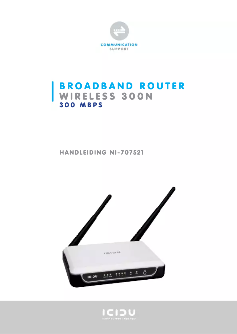 Page n°1 - Manuel utilisateur Icidu NI-707521