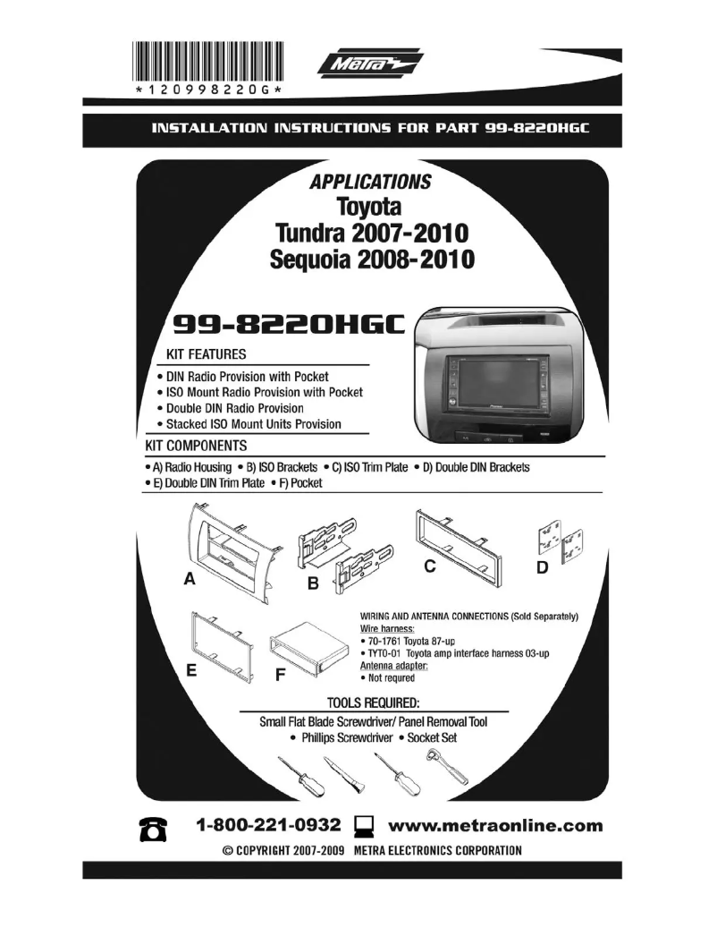 Image de la première page du manuel de l'appareil 99-8220CHG