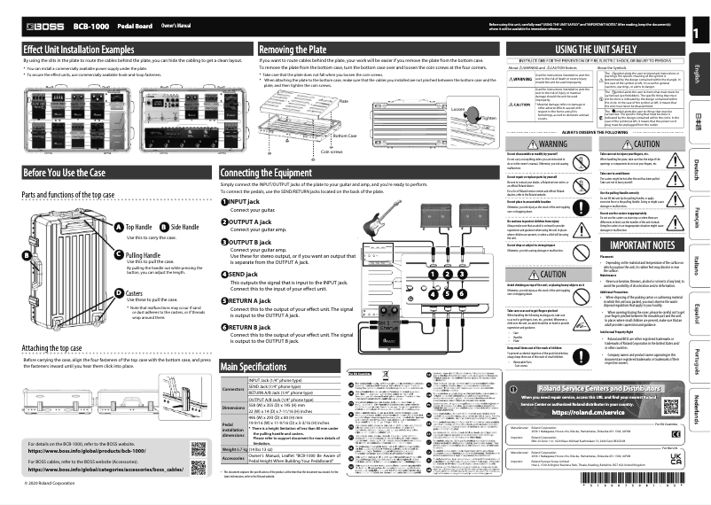 Imagen de la primera página del manual del dispositivo BCB-1000