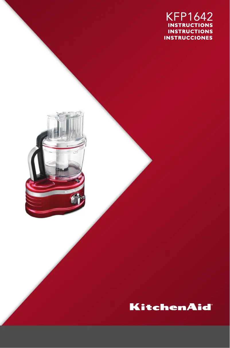 Page 1 de la notice Manuel d'utilisation et d'entretien KitchenAid KFP1642SR