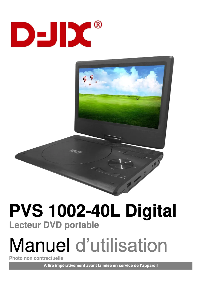 Image de la première page du manuel de l'appareil D-JIX PVS 1002-40LN