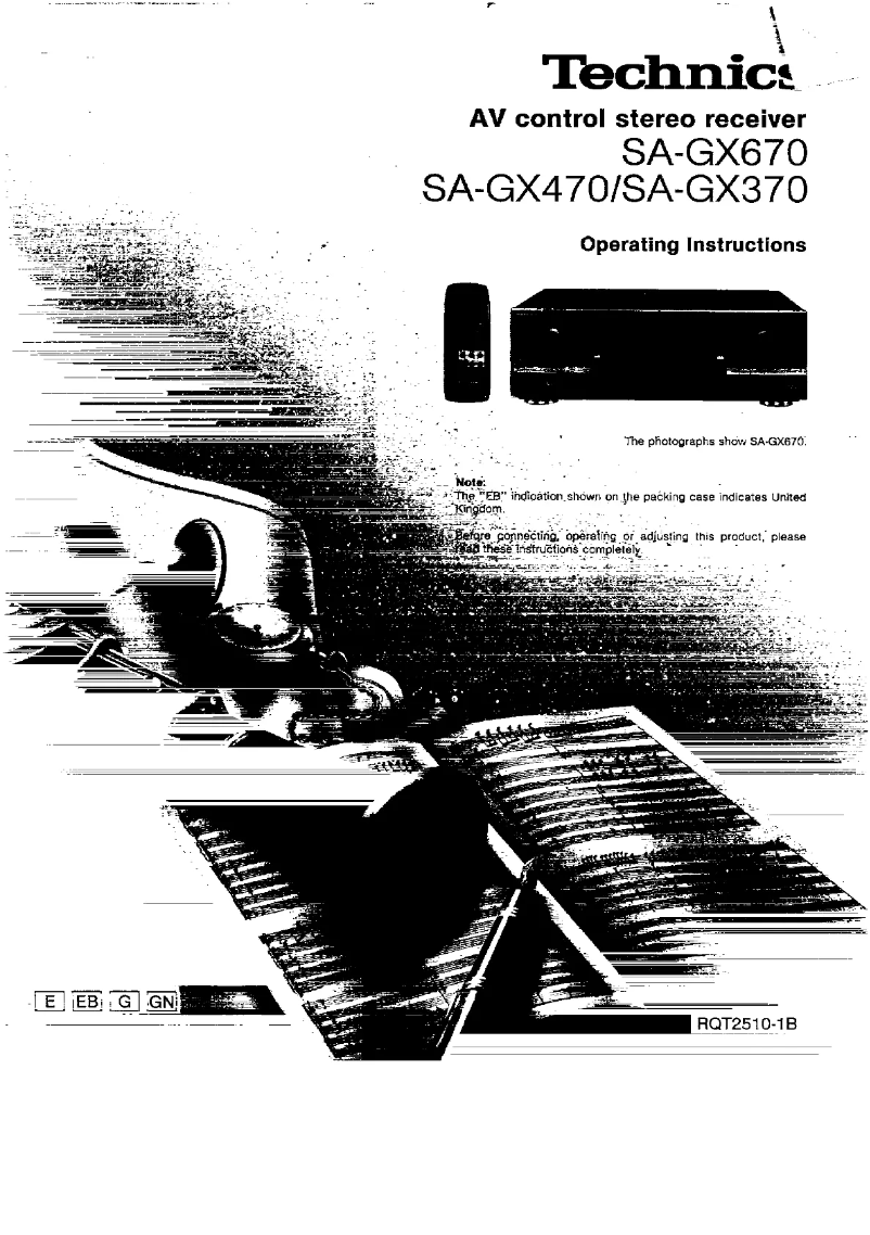Image de la première page du manuel de l'appareil SA-GX670