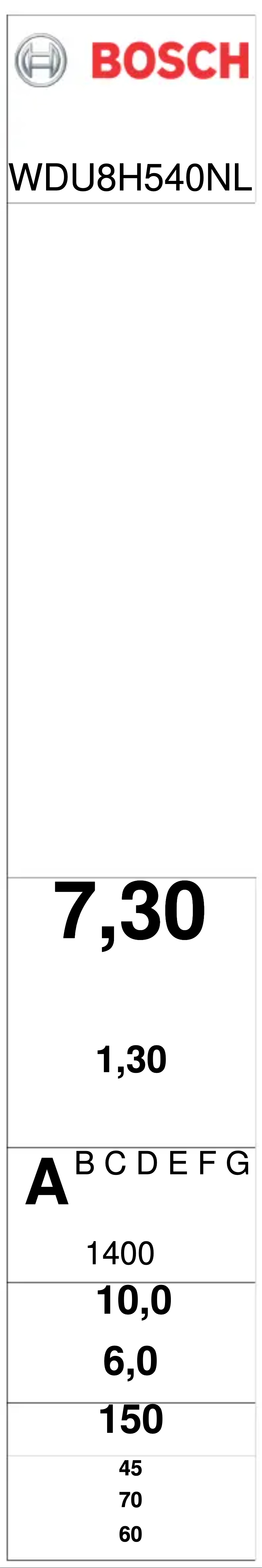 Page 1 of the manual Energy Label Bosch WDU8H540NL