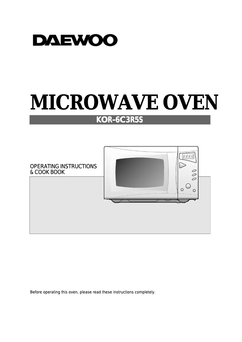 Página 1 del manual Manual de usuario Daewoo KOR-6C3R5S