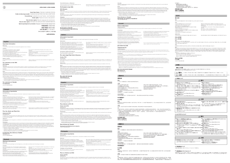 Página 1 del manual Manual de usuario Audio-Technica ATW-CHG3