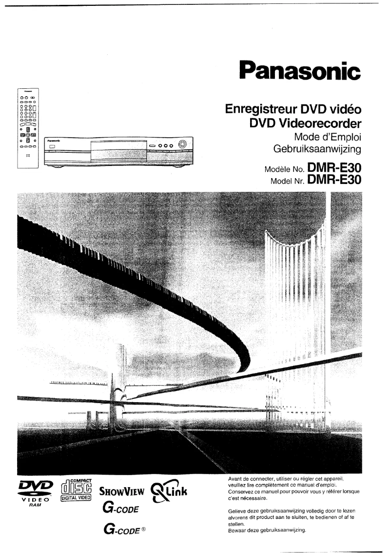 Page 1 of the manual User Manual Panasonic DMR-E30