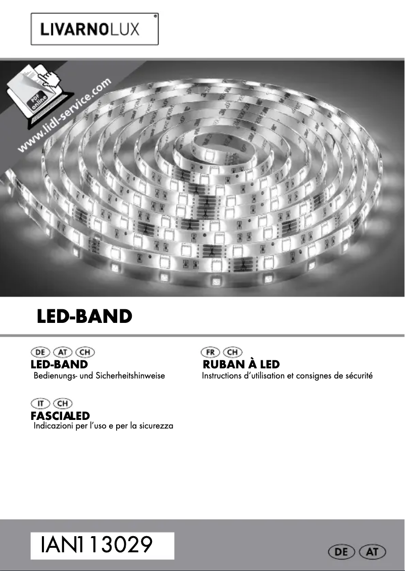 Page 1 de la notice Manuel utilisateur Livarno Lux IAN 113029