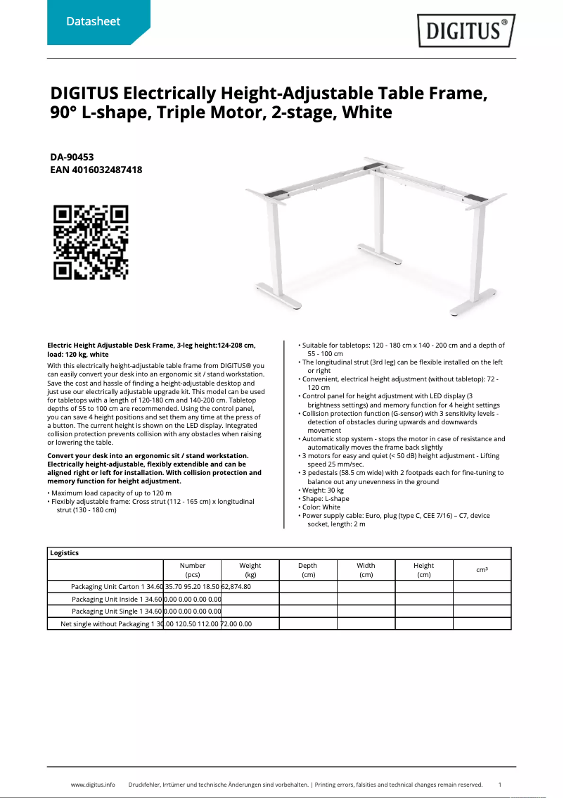 Página 1 del manual Ficha técnica Digitus DA-90453