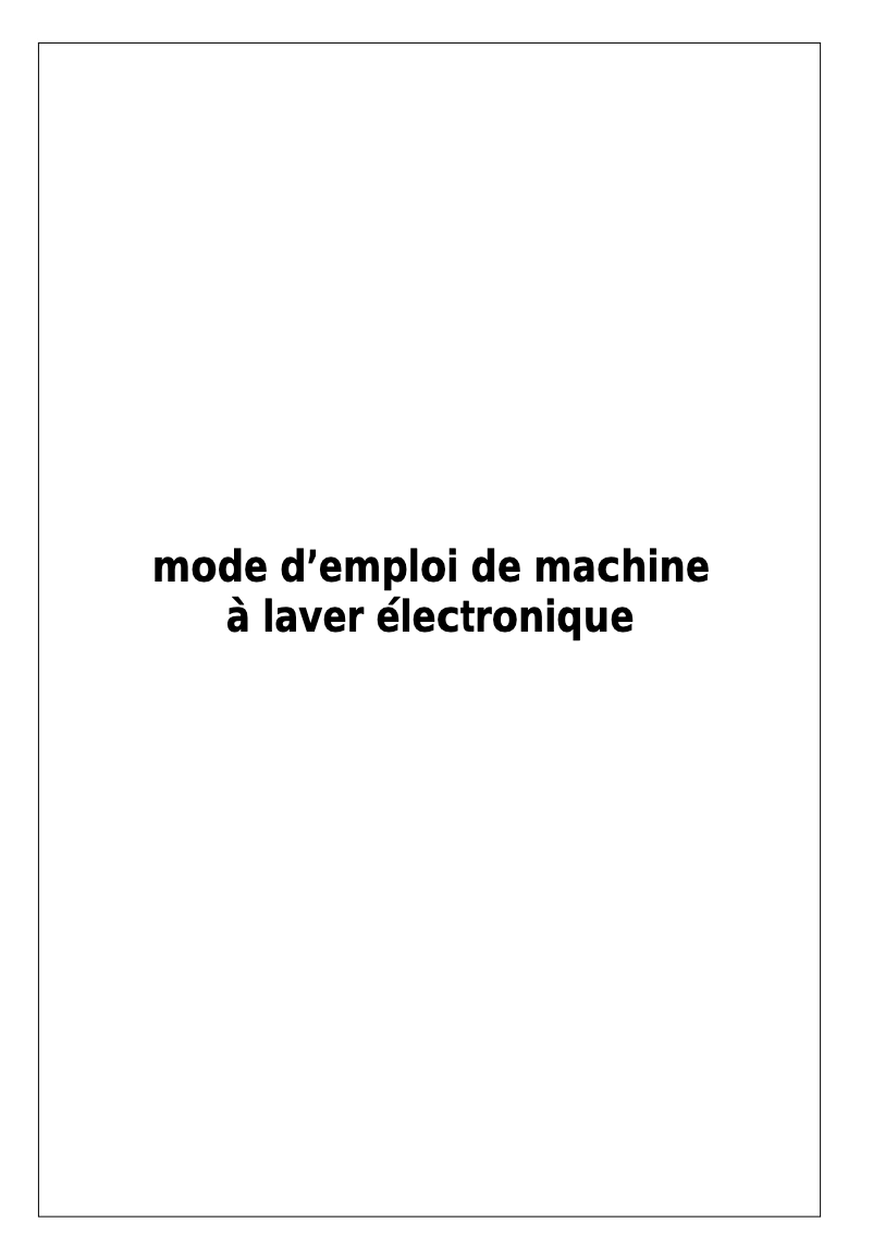 Page 1 de la notice Manuel utilisateur AYA ALF1006W