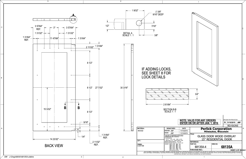 Page 1 de la notice Mode d'emploi Perlick Signature Series HP15WO-3-4L