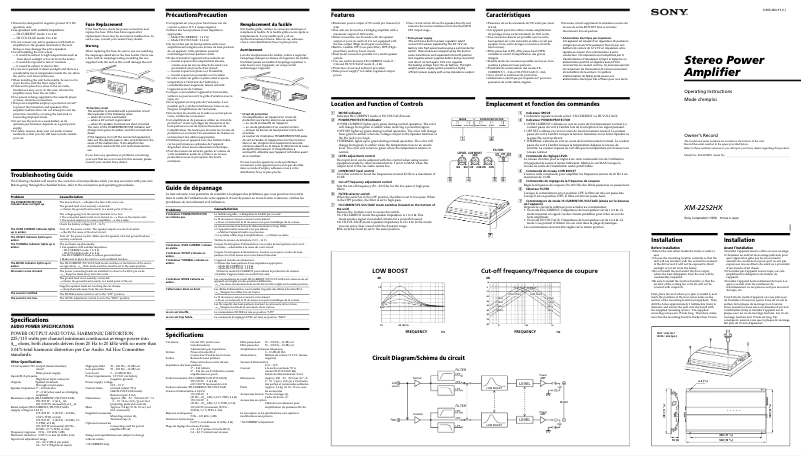 Página 1 del manual Manual de usuario Sony XM-2252HX