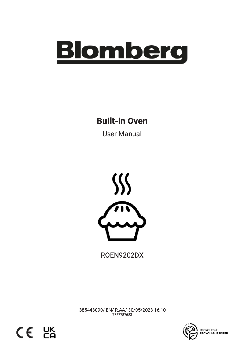 Page n°1 - Mode d'emploi Blomberg ROEN9202DX