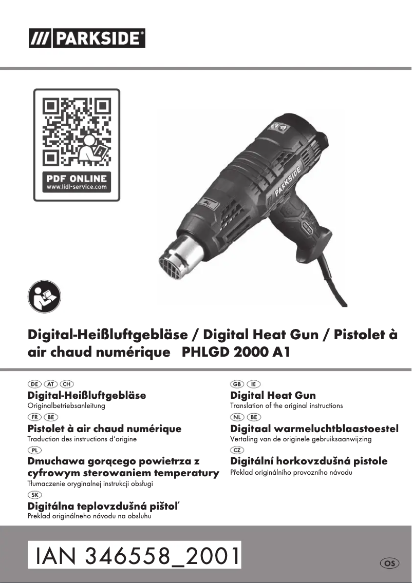 Imagen de la primera página del manual del dispositivo PHLGD 2000 A1