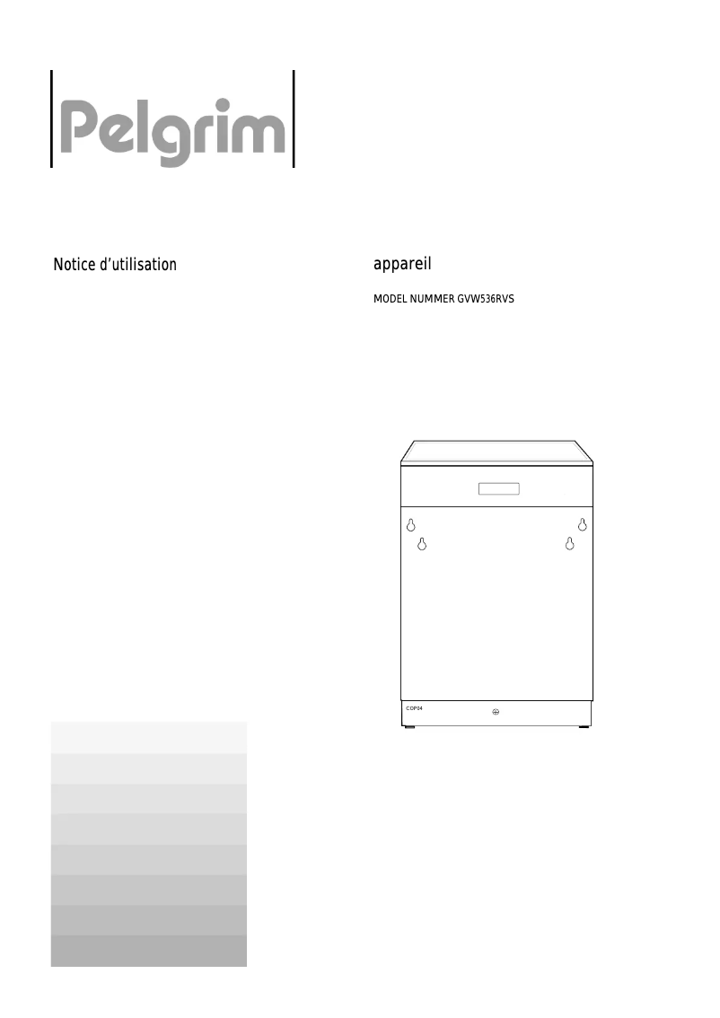 Image de la première page du manuel de l'appareil GVW536