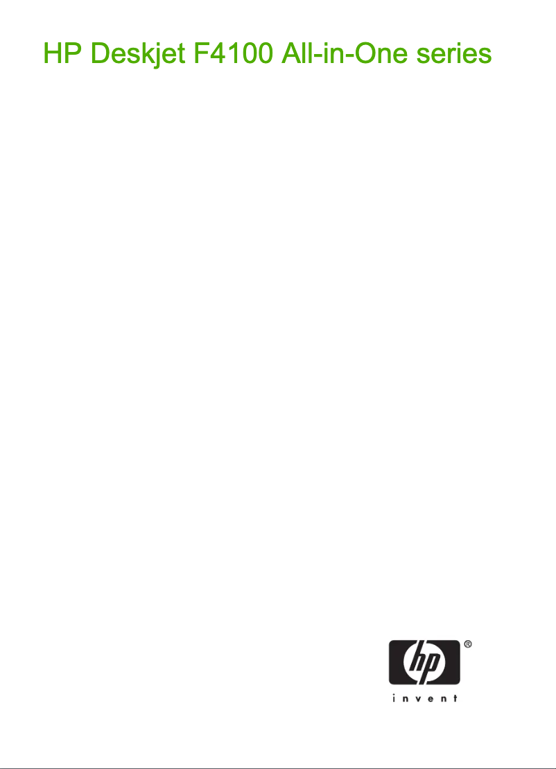 Image de la première page du manuel de l'appareil Deskjet F4180