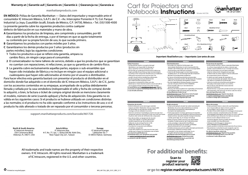 Image de la première page du manuel de l'appareil 461726